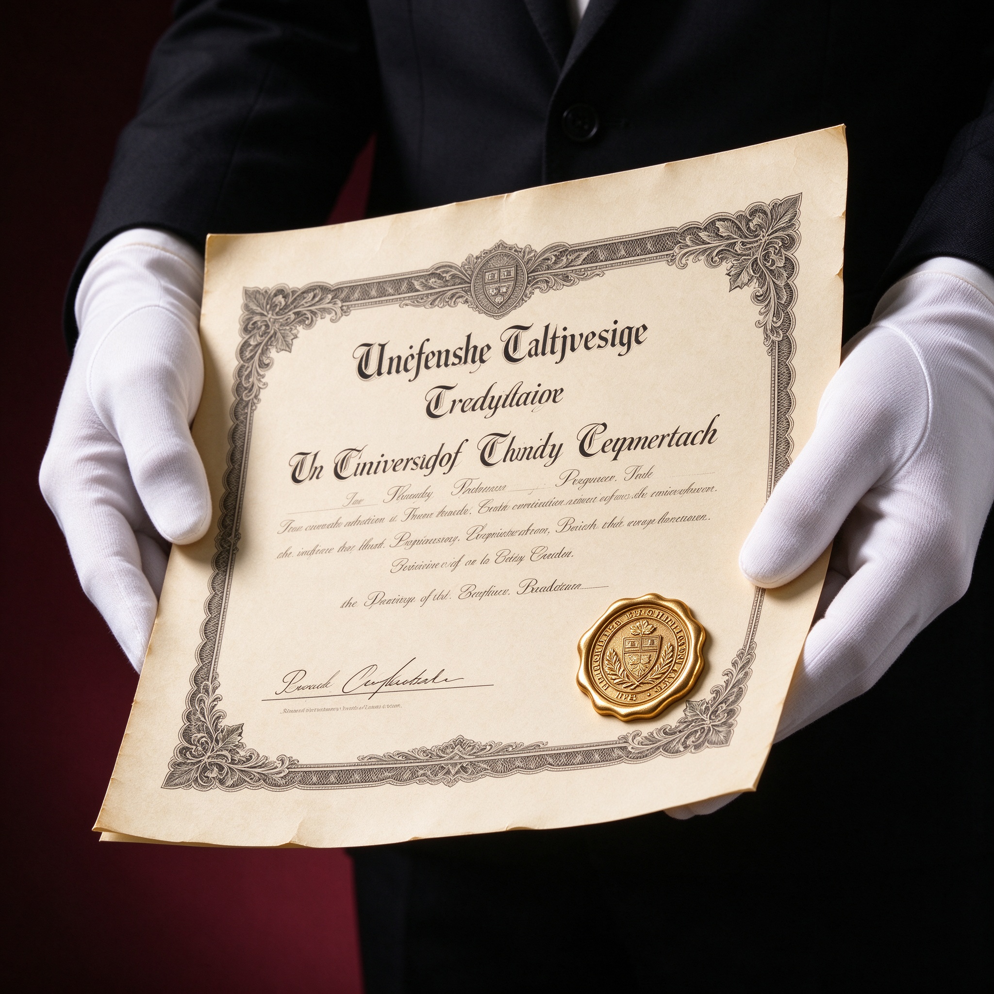 Test diploma certificate image